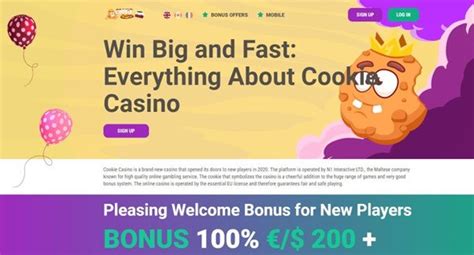 cookie casino bonus code
